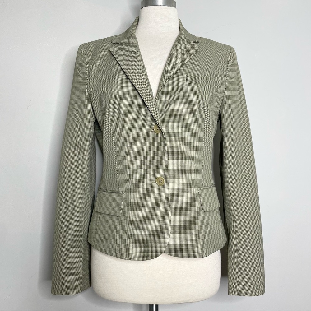 THEORY Women’s Houndstooth Stretch 2-Button Suit Jacket Blazer
